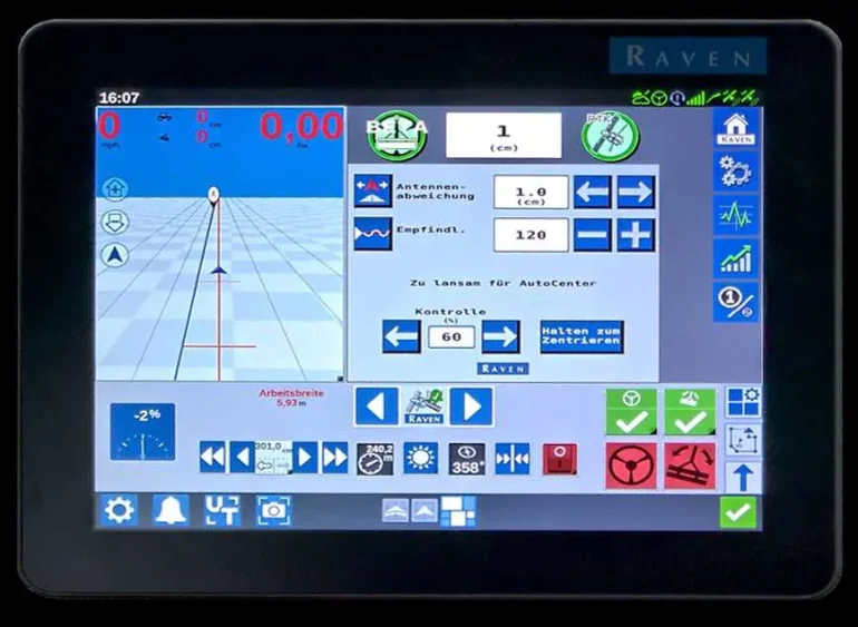 Nawigacja rolnicza Raven CR12 z RS1 RTK pod hydraulikę