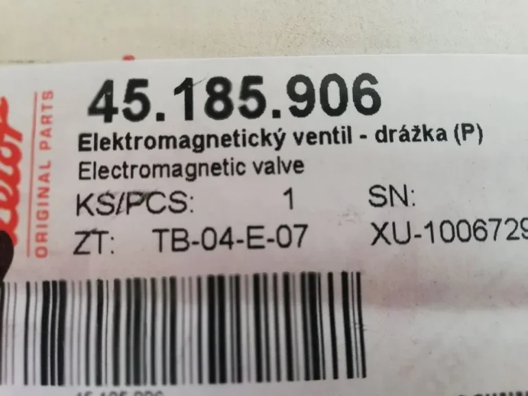 Zawór elektromagnetyczny cewka blokady Zetor Proxima