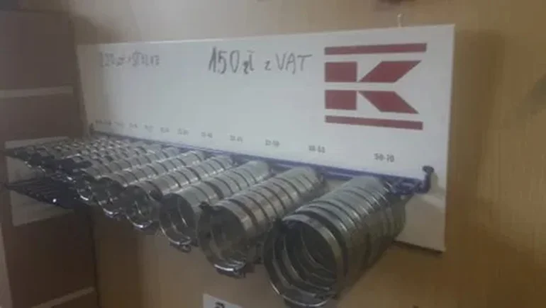 Zestaw opasek ślimakowych HC KRAMP GRENE 220szt. + stelaż