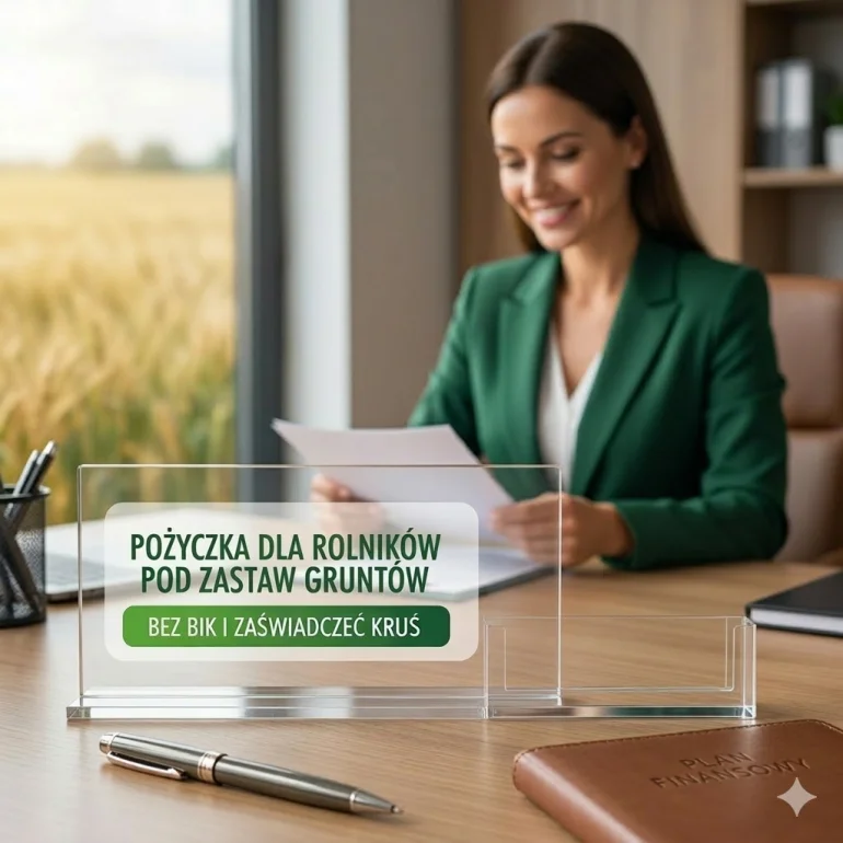 Pożyczka dla rolnika pozabankowa pod grunty rolne bez BIK do 10 lat spłaty