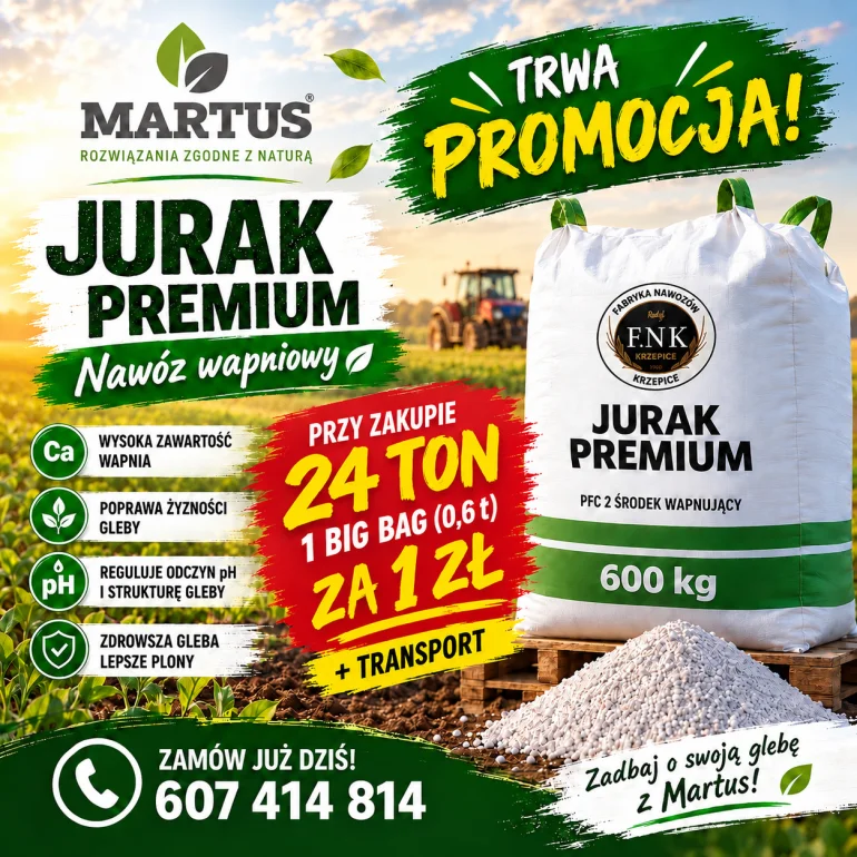 Wapno granulowane bez magnezu Jurak Premium