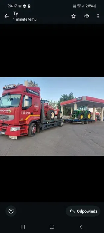 Transport maszyn rolniczych i budowlanych