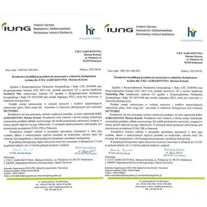 Wapno TurboMag Magnezowe Granulowane  TurboCal  Środek Wapnujący  KREDA CZARNA