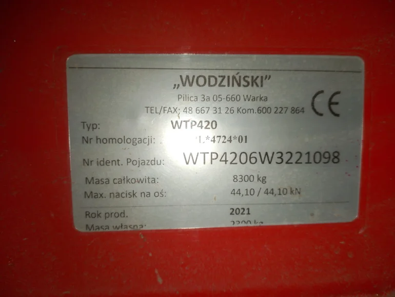 Przyczepa rolnicza 6 ton Wodziński