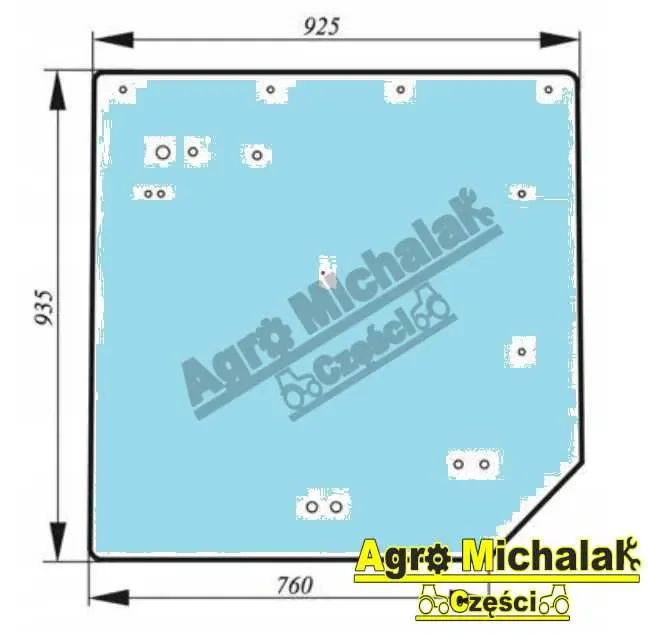 Szyba tylna Renault Ares 566, 567, 577, 556, ALTES 926,936, 946