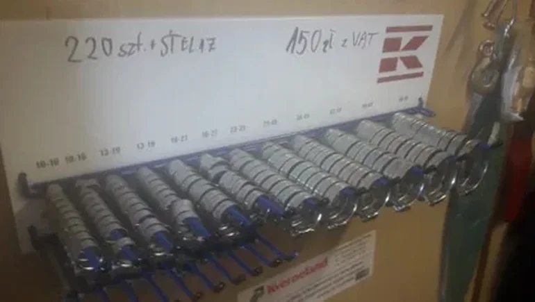 Zestaw opasek ślimakowych HC KRAMP GRENE 220szt. + stelaż