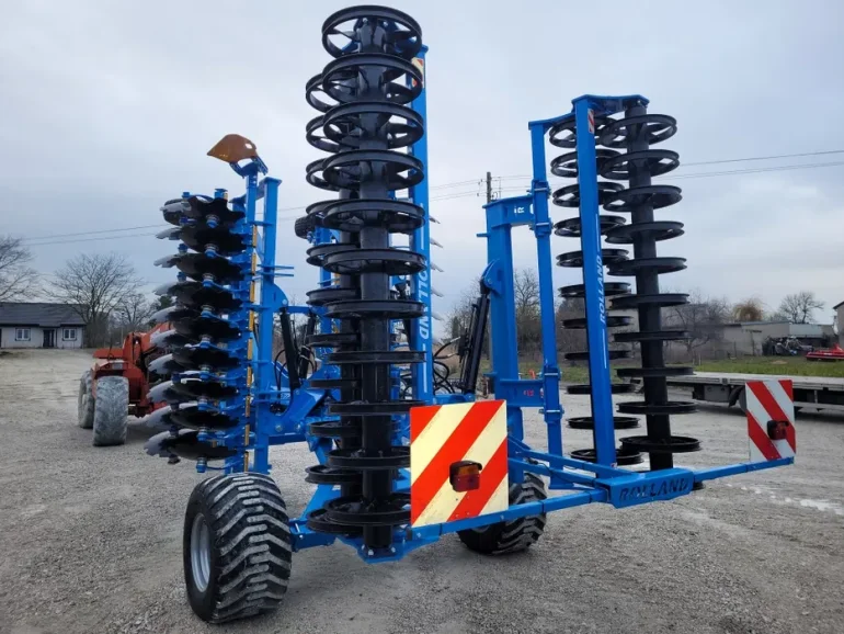 Od ręki Rolland BH-5.0 Brona talerzowa z wózkiem wał tandem ceownikown