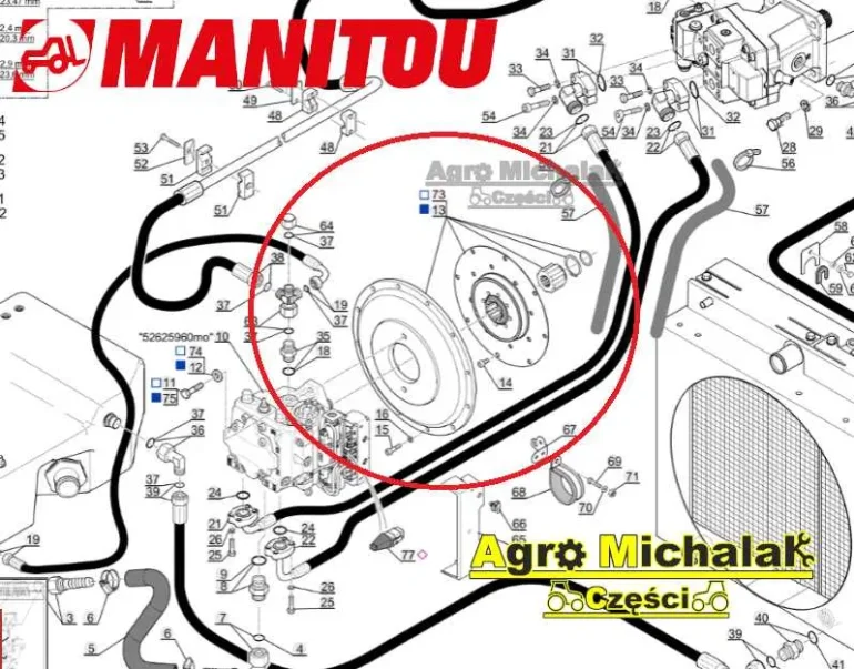 Zestaw naprawczy sprzęgła hydrostat Manitou MLT 625H , MT-X625