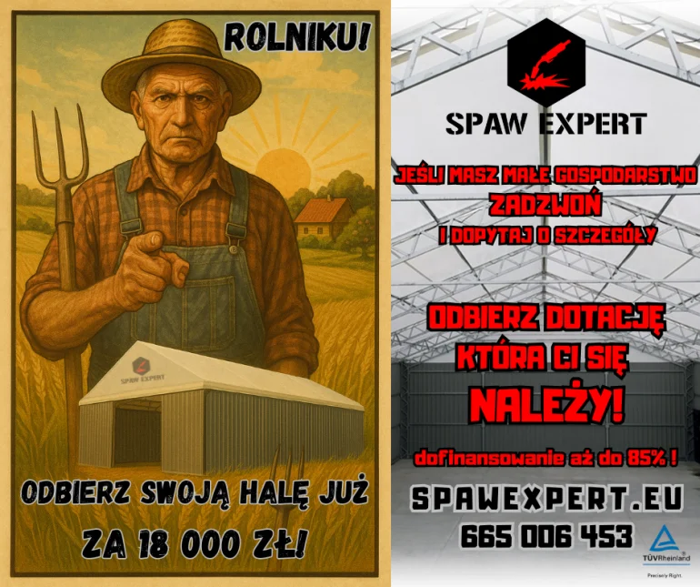 Okazja! Hala namiotowa za 18 000 netto!