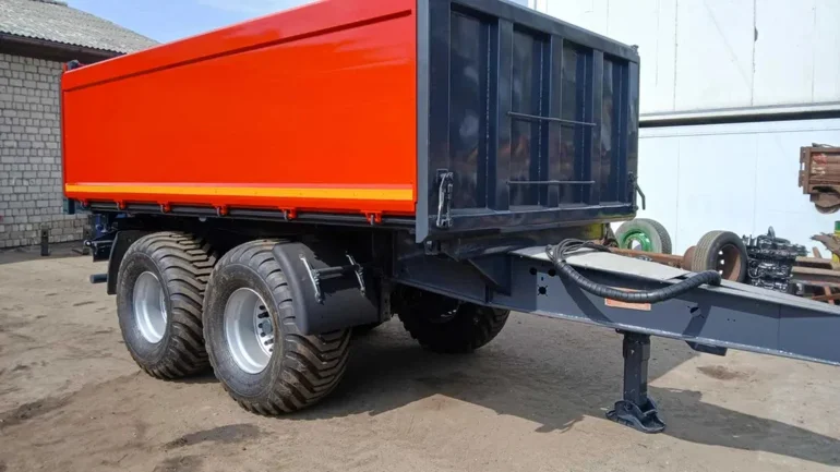 Tandem 3 x wywrotka 18T KEL-BERG szerokie koła budowlana przyczepa