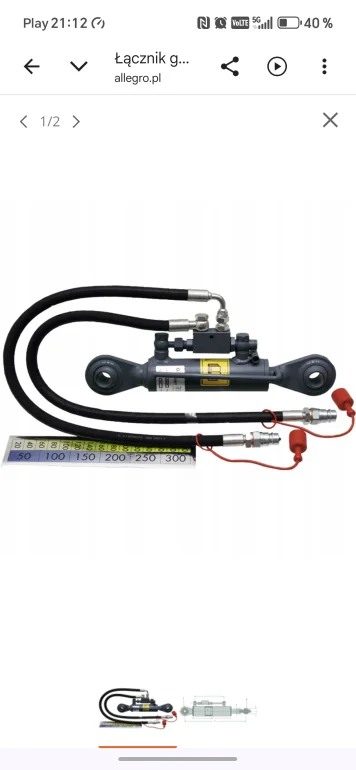 Granit Łącznik Górny Hydrauliczny Dwustronny