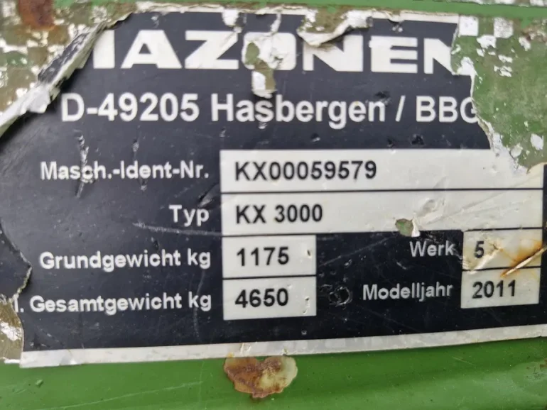 Brona wirnikowa Agregat Amazone KX 3000 KG