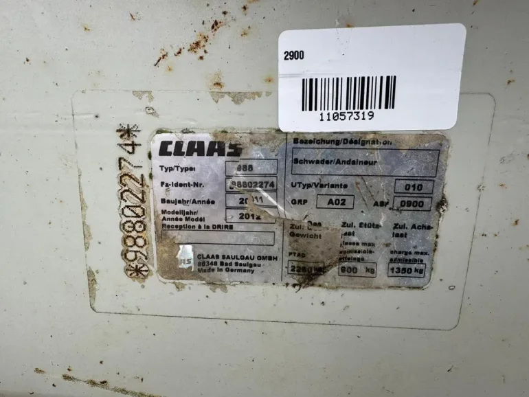 Zgrabiarka Claas Liner 2900 Oryginał 2012Rok Faktura