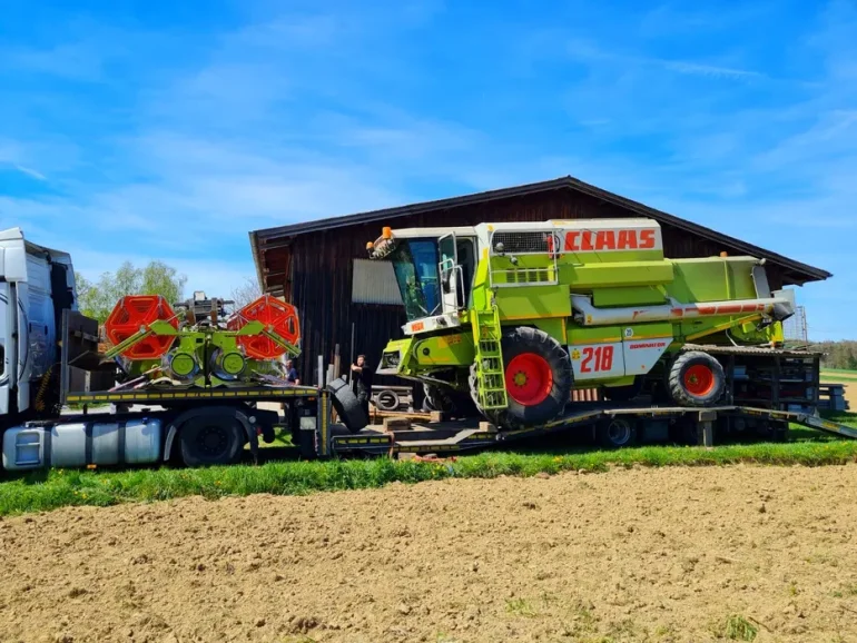 Claas Mega 218 + heder składany stan idealny