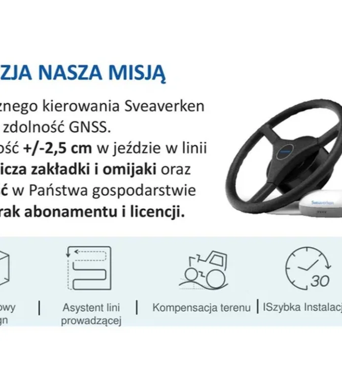 Sveaverken F100 System autmatycznego kierowania Trimble FJD CHCNAV GPS