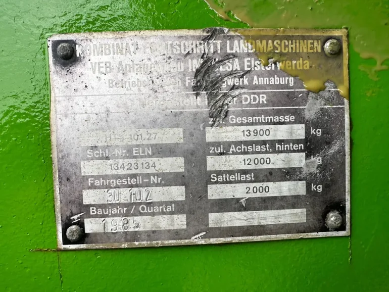 Beczkowóz Fortschritt HTS 100.27 10 tys, litrów
