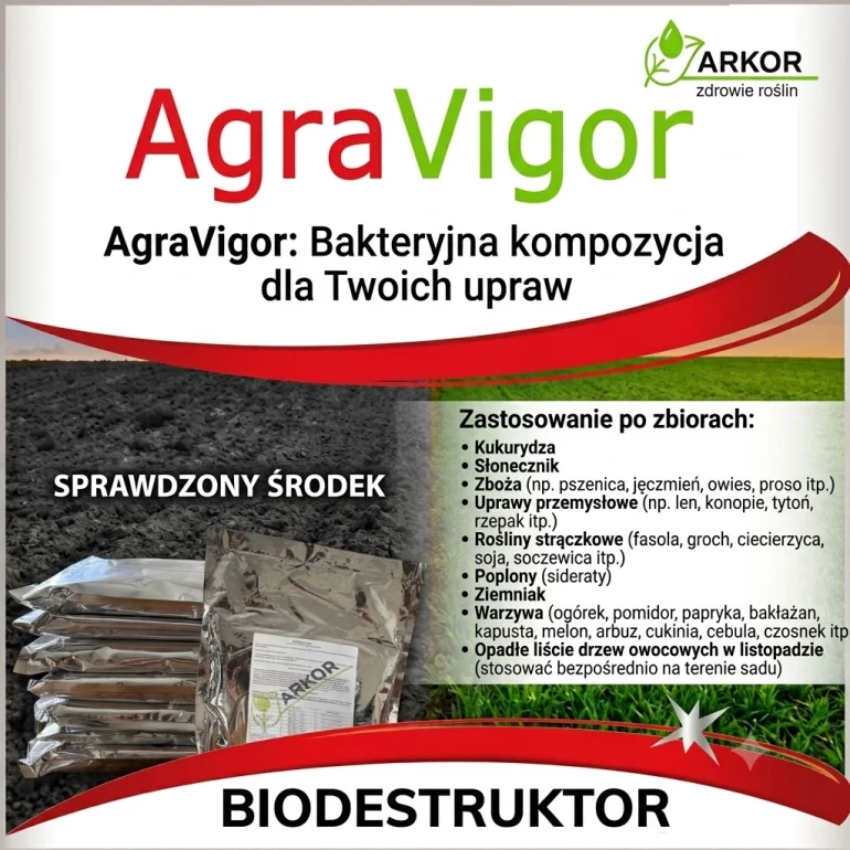 AGRAVIGOR SUCHY – Preparat mikrobiologiczny do rozkładu resztek