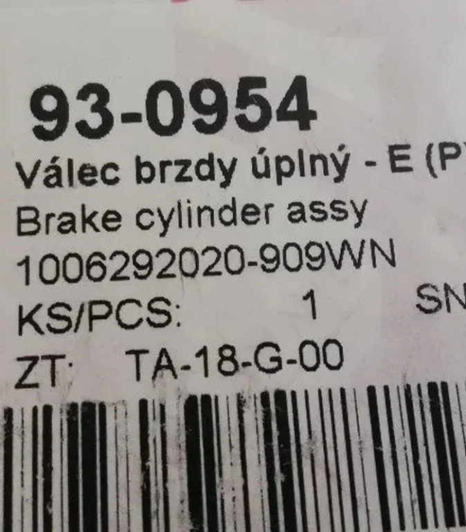 Cylinderek hamulca Zetor