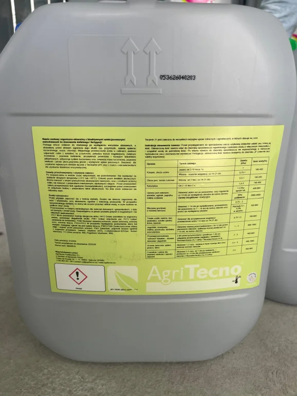 Tecamin 31 20L | Biostymulator z aminokwasami 31% Agritecno