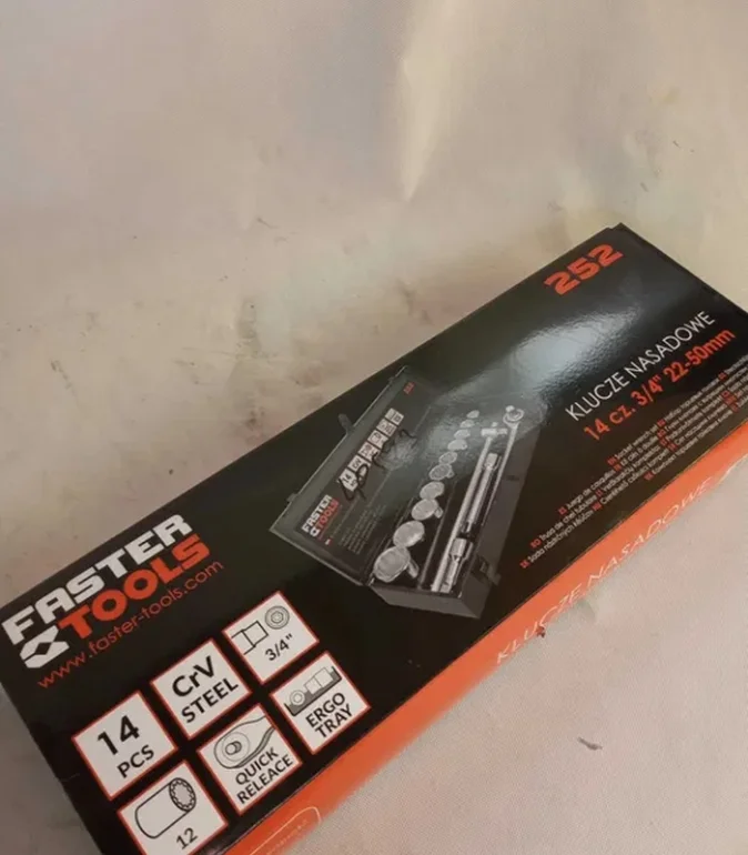 Zestaw kluczy nasadowych 14 cz. Faster Tools