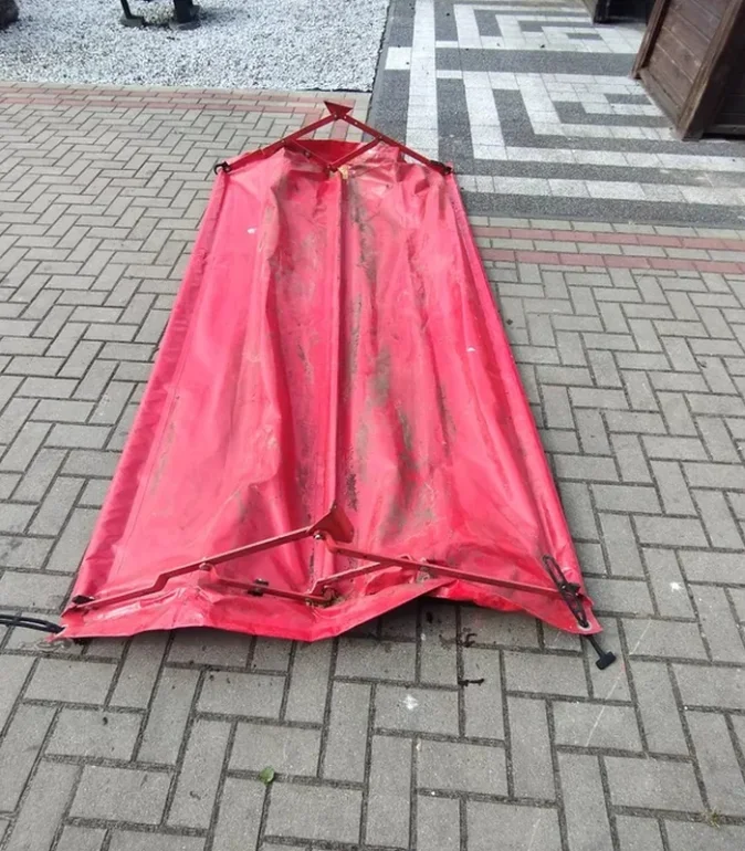 Plandeka ze stelazem rozsiewacz sulky dpx szer ok. 2.30m