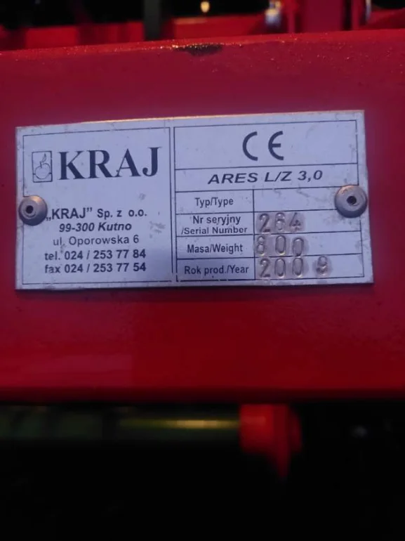 Agregat uprawowy Unia Ares 3m 2009r. jak nowy