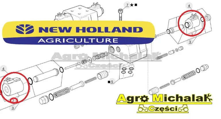 Elektrozawór cewka jazdy New Holland LM410,LM430, LM445, LM430, LM640