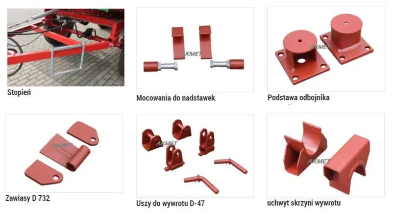 BURTY do przyczep boki nadstawki Dowóz GRATIS D-35 kompletne malowane
