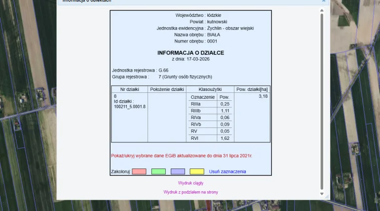 Sprzedam ziemię 3,18 ha - Biała, woj. łódzkie, gm. Żychlin