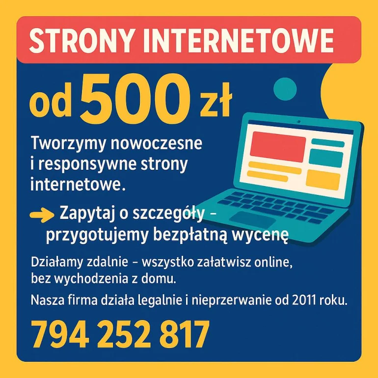 Strona internetowa dla rolinków od 500 PLN z mocną promocją na START/ FAKTURA