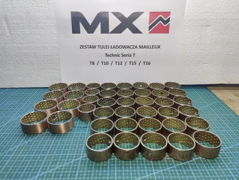 Zestaw tulei ładowacza MAILLEUX T8 T10 T12 T15 T16, CLAAS FL100