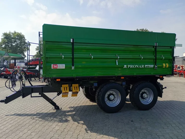 Przyczepa rolnicza tandem 12 ton - PRONAR PT512 - fabrycznie nowa 2025