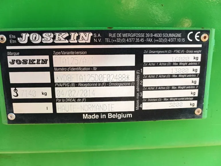 Rozrzutnik obornika Joskin Tornado 3 5511/12V Stan bardzo dobry 12 Ton