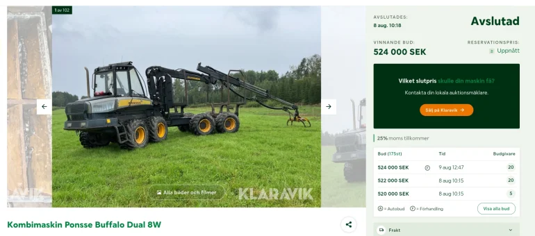 Pośrednictwo w aukcjach maszyn w Szwecji – Klaravik – taniej i bez barier