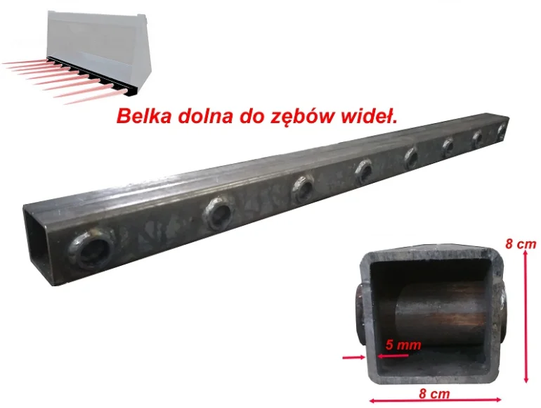Widły, listwa dolna do wideł obornika, tur, krokodyla, ładowarka, cyklop