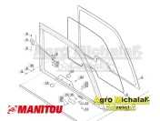 Szyba drzwi górna Manitou MLT 523, 627, 601326 , 798298