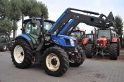 NEW HOLLAND T6.140 + QUICKE Q56 / Przedni TUZ / Klimatyzacja /