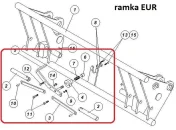 zatrzask ramki SMS / EUR do ładowaczy TUR4 TUR6 POL-MOT Warfama URSUS