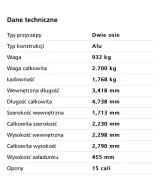 Humabur NOTOS przyczepa dla koni koniowoz alupodloga