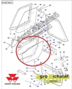 Szyba drzwi dolne Massey Ferguson , Bobcat 8925, 8926, 8937, 8947