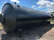 Zbiornik stalowy 50m3 ocieplany na nogach obłożony blachą aluminiową