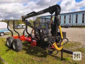 Przyczepa leśna Forester FT-9 z żurawiem FC-67L i chwytakiem FG-20