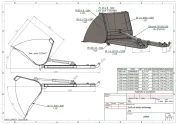 szufla do widlaka łyżka hydrauliczna na siłownik 100 cm 120 NOWA 140