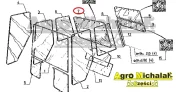 Szyba tylna biała Renault kabina TX TZ 103-54,110-54,120-54,155-54