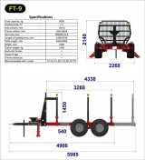 Przyczepa leśna Forester FT-9 z żurawiem leśnym FC-67L