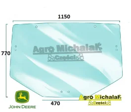 Szyba tylna John Deere 6600, 6800, 6920, 6010, 7220, 6430, 6230, 7430