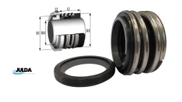 Uszczelnienie mechaniczne mieszkowe typ J01 wałek 20mm -0200 J01+S60 SIC/SIC/V