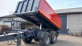 Tandem 3 x wywrotka 18T KEL-BERG szerokie koła budowlana przyczepa