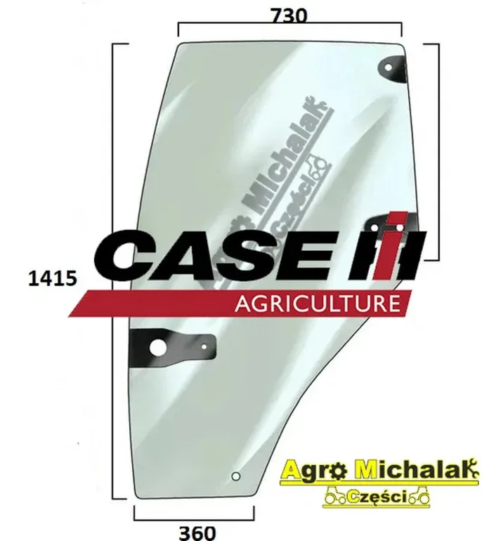 Szyba drzwi prawe MX 100, 150, 120, 135, Mccormick, MTX110, 150, xtx