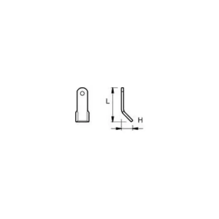 Nóż Y kosiarki bijakowej otwór 14.5 L 130mm
